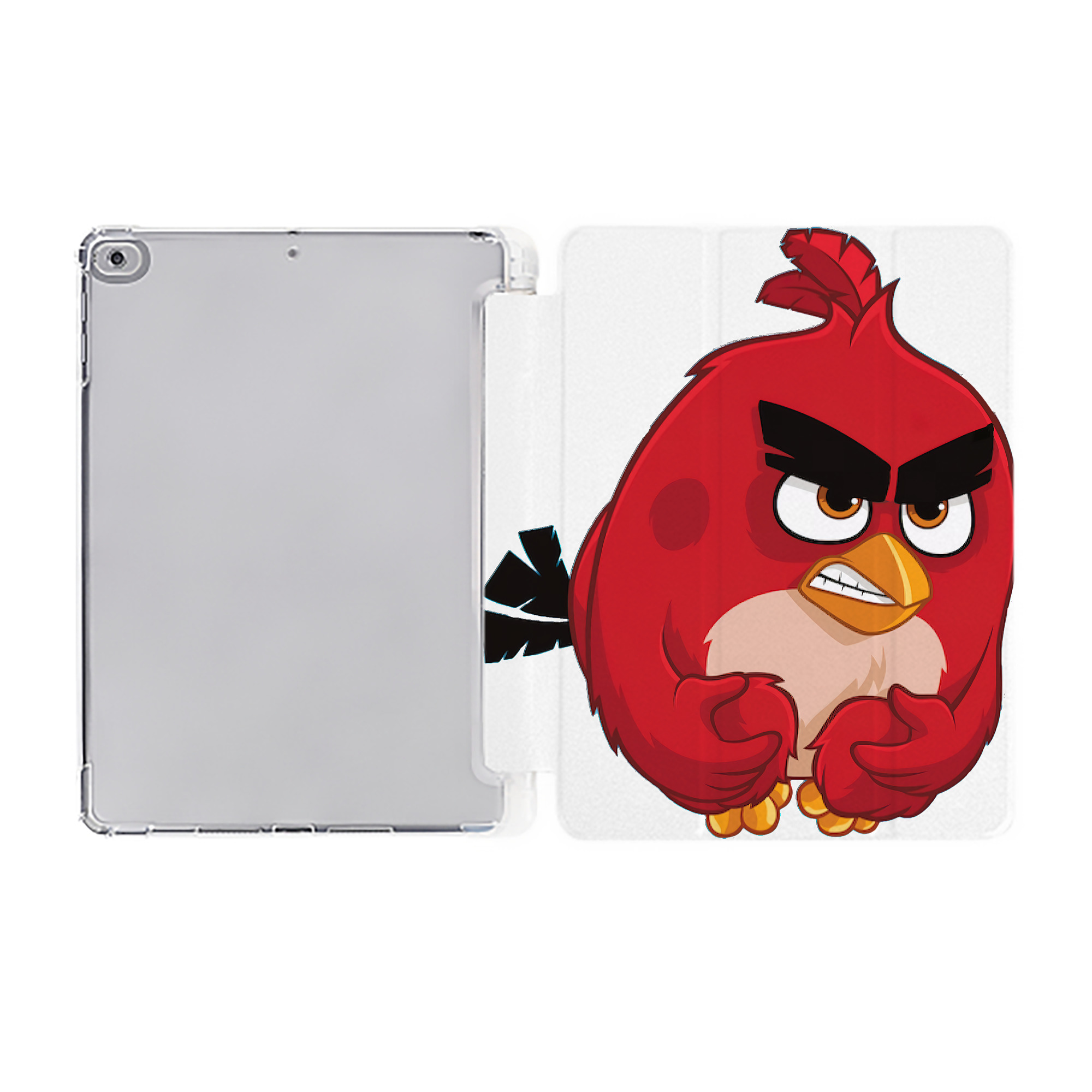 （画像用） Angry Birds アングリーバード IPad ケース ペン収納付き 三つ折りスタンド PUレザー×シリコン 対応機種9.5/10.5/10.9インチ